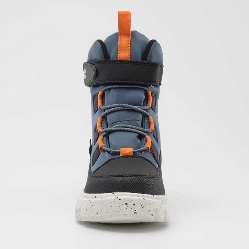 Close-up of nylon trim on Kamik Seeker boot for added durability.