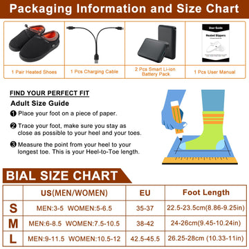 Kamlif heated slippers packaging and accessories for easy setup and gifting.
