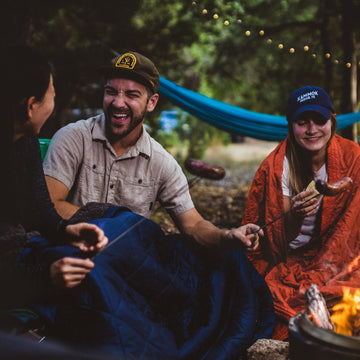 KAMMOK Field Blanket close-up reveals soft microfleece lining