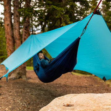 Kammok Kuhli Ultralight 8-guyout-points allow versatile shelter adjustments.