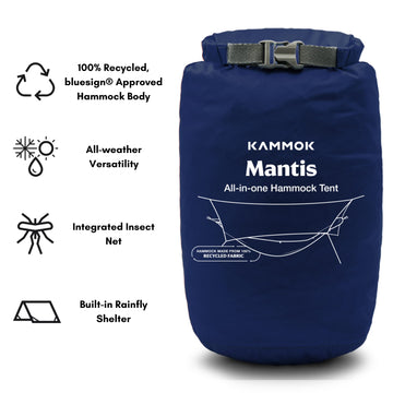 KAMMOK Mantis all-weather rainfly shields against wind and rain.