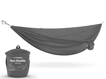 KAMMOK Roo Double Hammock GravitasX fabric close-up highlighting softness and durability.