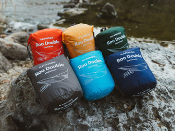 KAMMOK Roo Double XL supports up to 500 pounds for safe off-ground lounging.