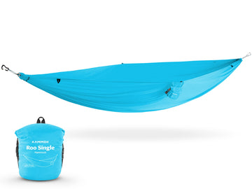 Kammok Roo Single hammock with eight gear loops for accessories.