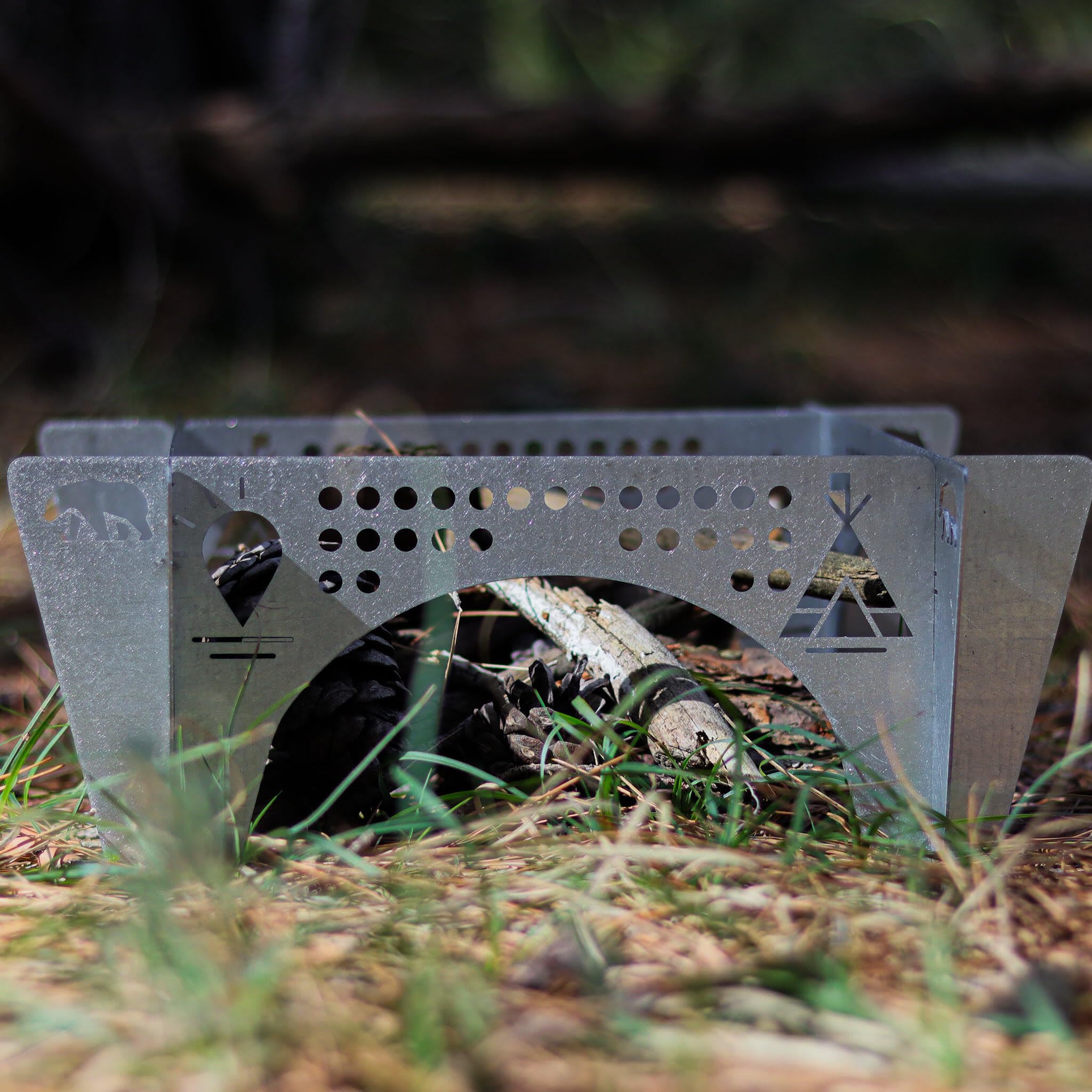 Kamp Ayısı portable camping grill ready for travel adventures.