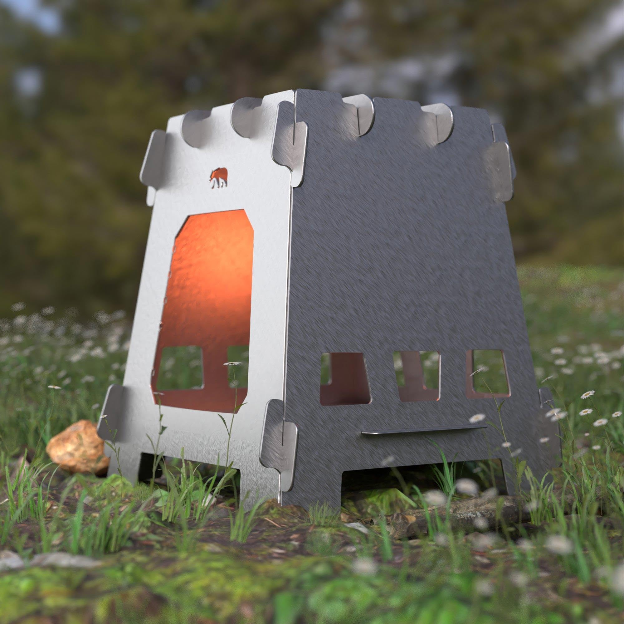 Kamp Ayısı wood-fire ready camp stove for outdoor meals