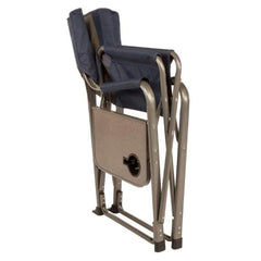 Kamp-Rite Director's Chair blue with detachable footrest for customizable comfort