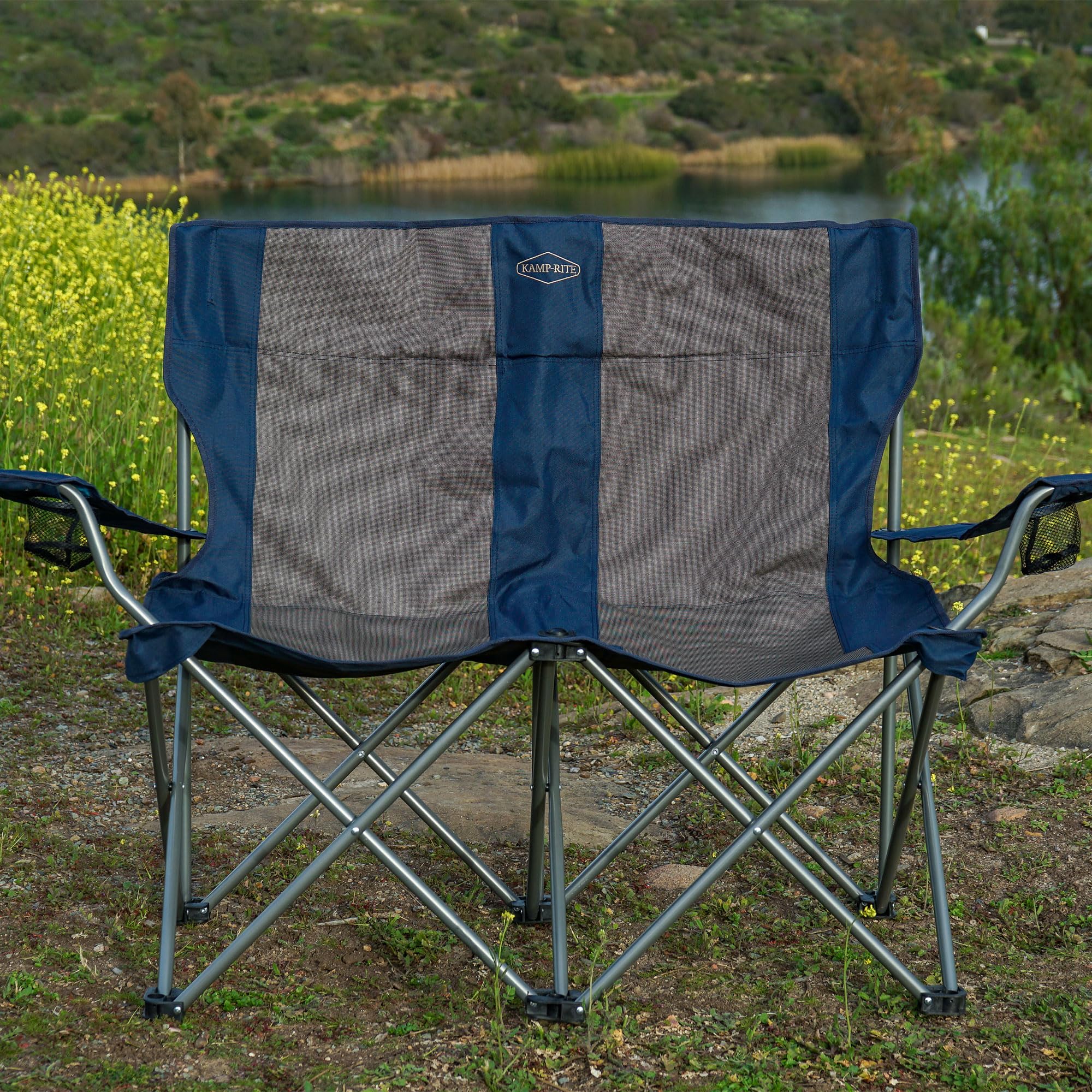 Kamp-Rite portable chair with carry bag for easy transport.