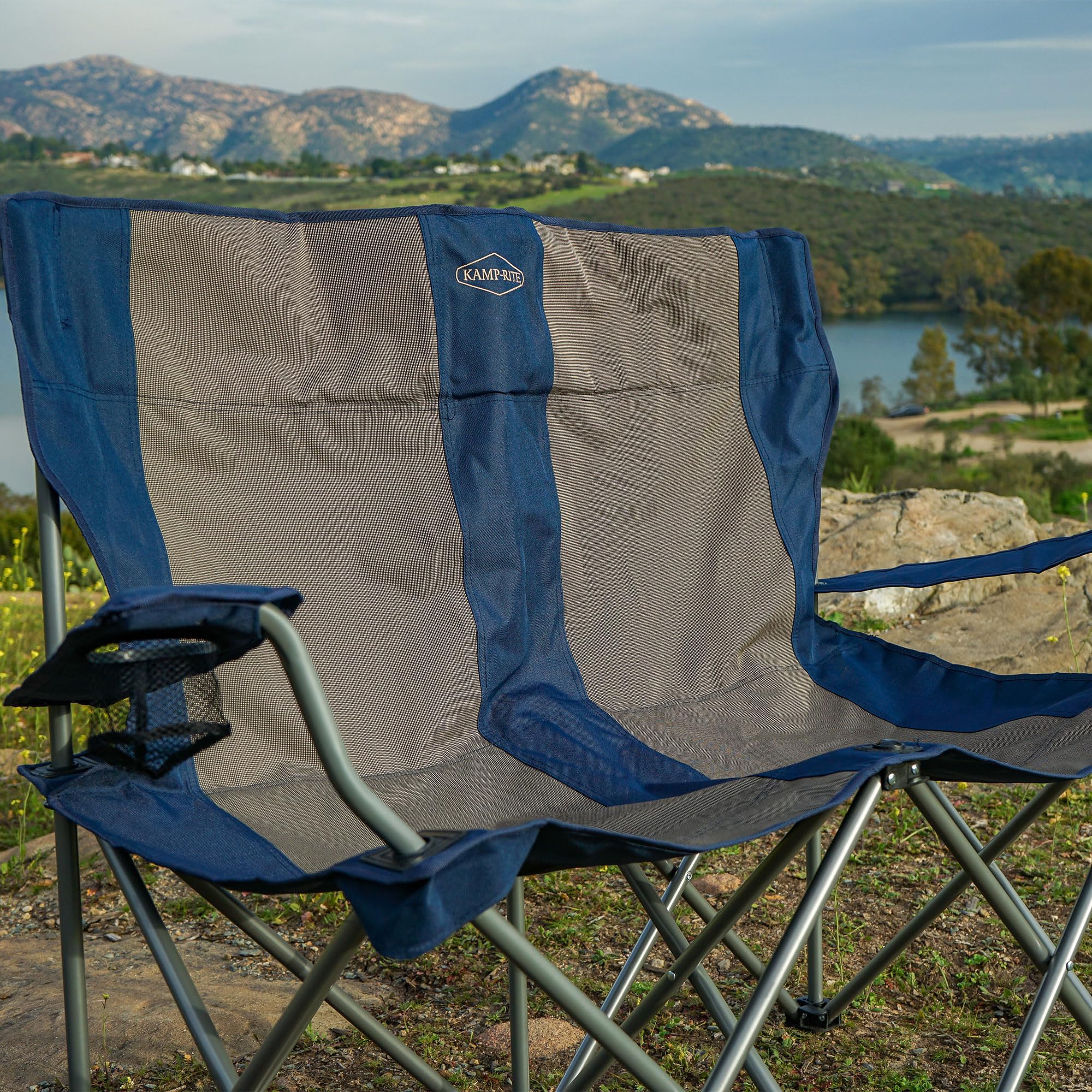 Kamp-Rite powder-coated steel frame ensures durable, rust-resistant support.