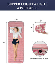 Kampair sleeping pad hexagonal support close-up demonstrates a stable surface for all sleep positions.