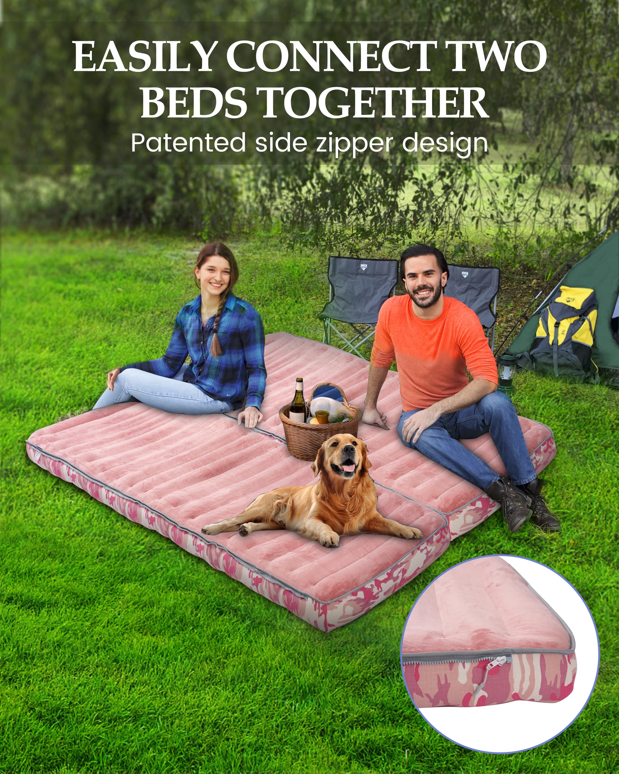 Kampair sleeping pad machine-washable surface simplifies cleanup after adventures.