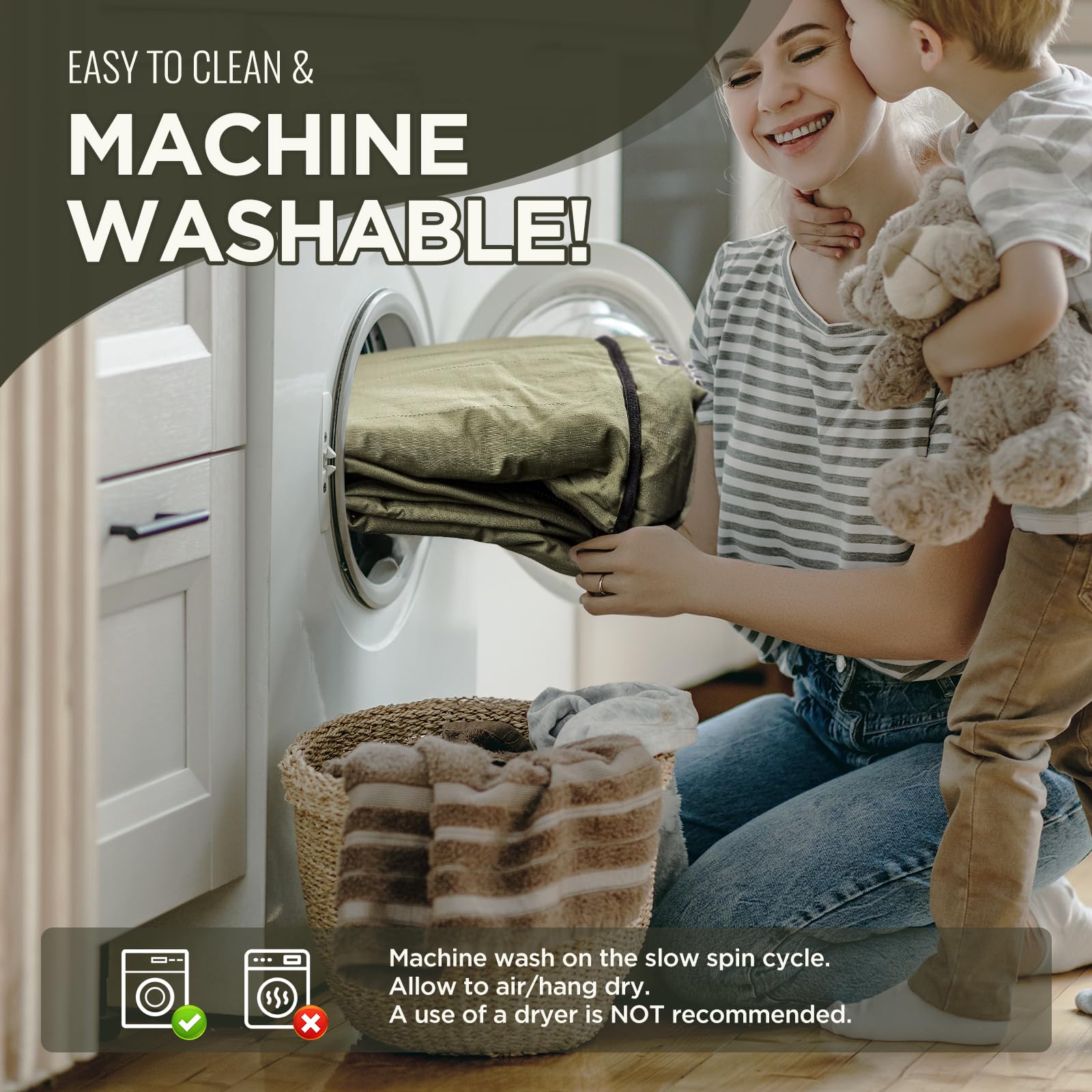 Kampair machine-washable eco-friendly mat simplifies cleanup after adventures.