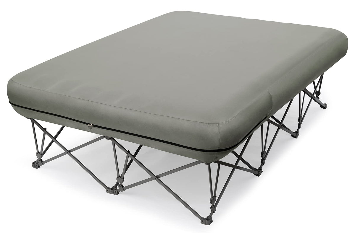 KAMPKEEPER camping cot air mattress setup enables quick tent sleep comfort.