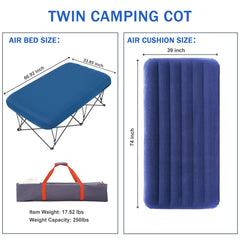 KAMPKEEPER camping cot with carry bag highlighting portable storage and transport.