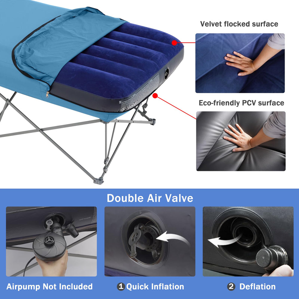 KAMPKEEPER durable edge support keeps you comfortable along the sides.