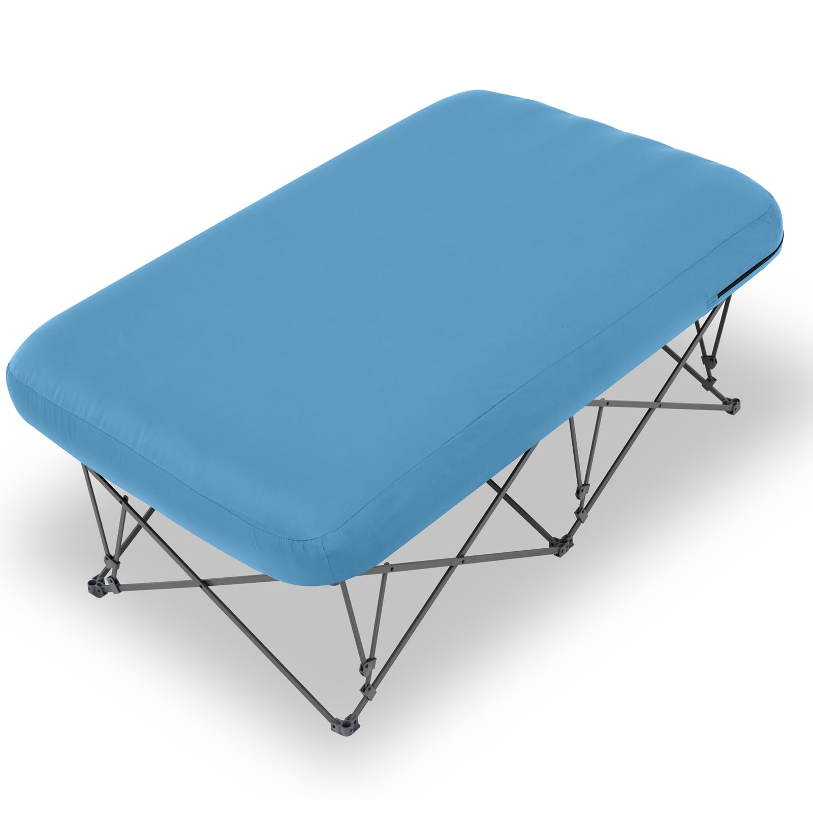 KAMPKEEPER camping cot foldable frame for easy transport and quick setup outdoors.