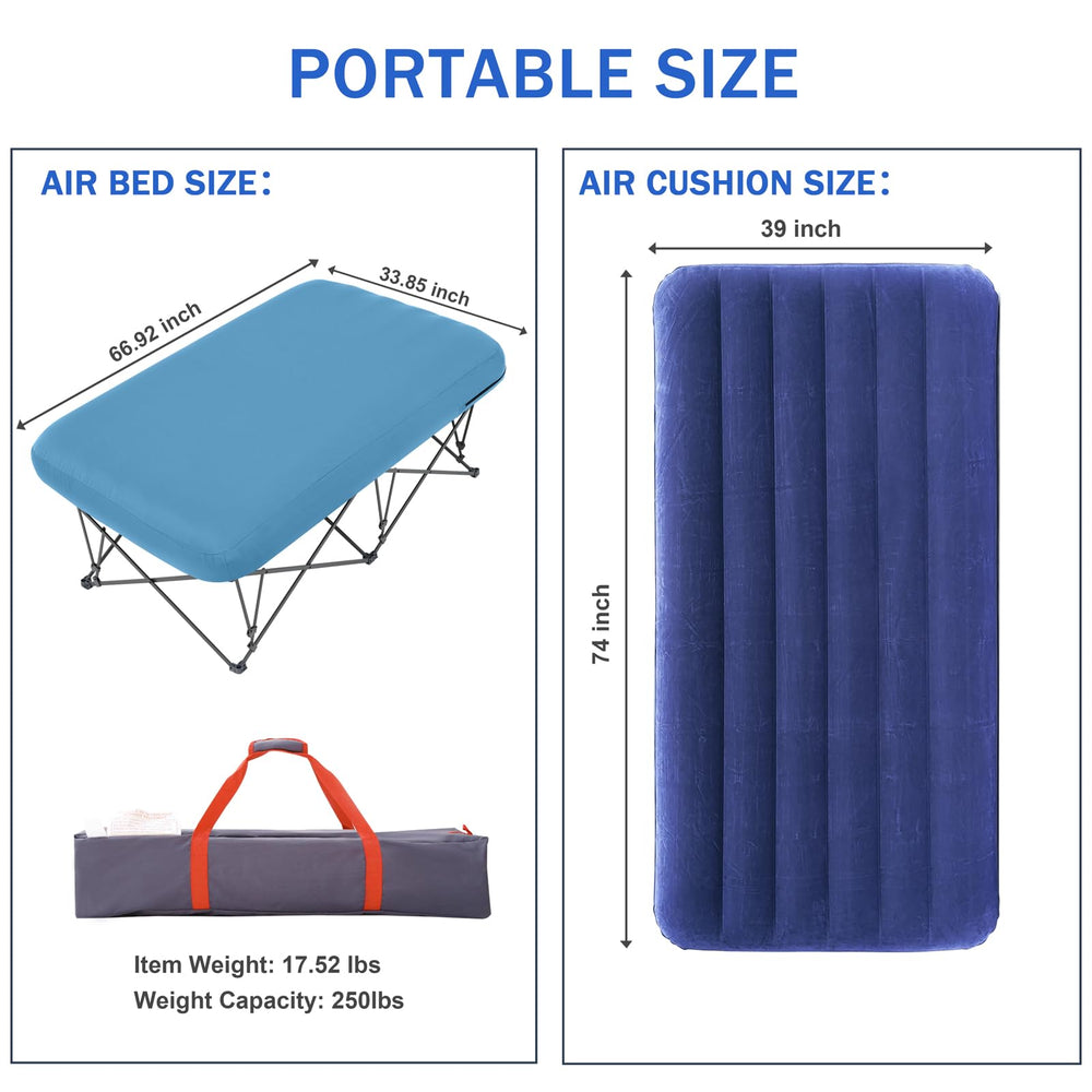 KAMPKEEPER camping cot suitable for indoors or outdoors, great for guests.