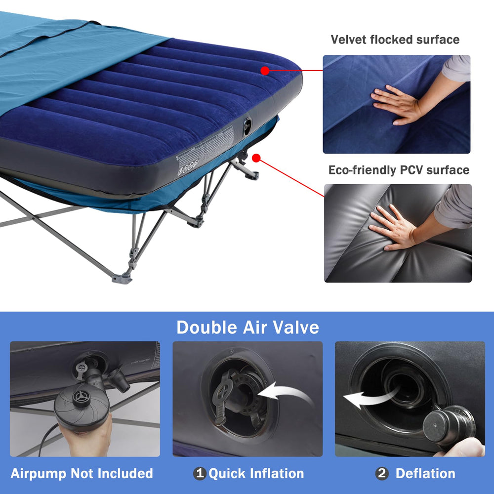 KAMPKEEPER camping cot dimensions and weight help plan transport and campsite layout.