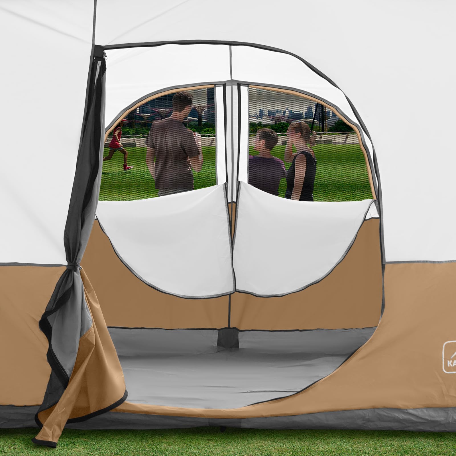 KAMPKEEPER canopy side tent included-parts highlights complete kit for quick setup.