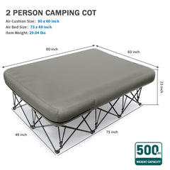 KAMPKEEPER carry bag cot demonstrates portable setup for travel.