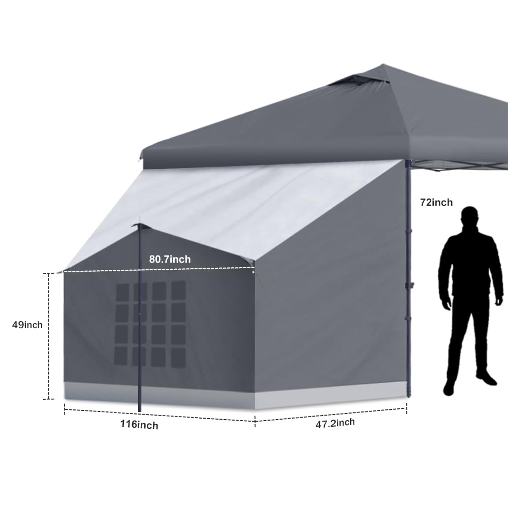 KAMPKEEPER Side Tent demonstrates easy setup for hassle-free family camping.