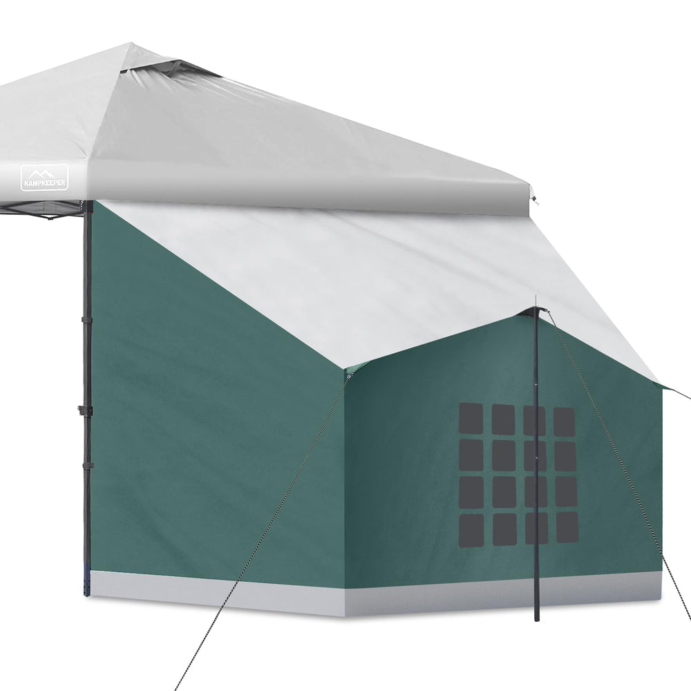 KAMPKEEPER Side Tent front view shows sturdy 300D fabric for outdoor family camping.