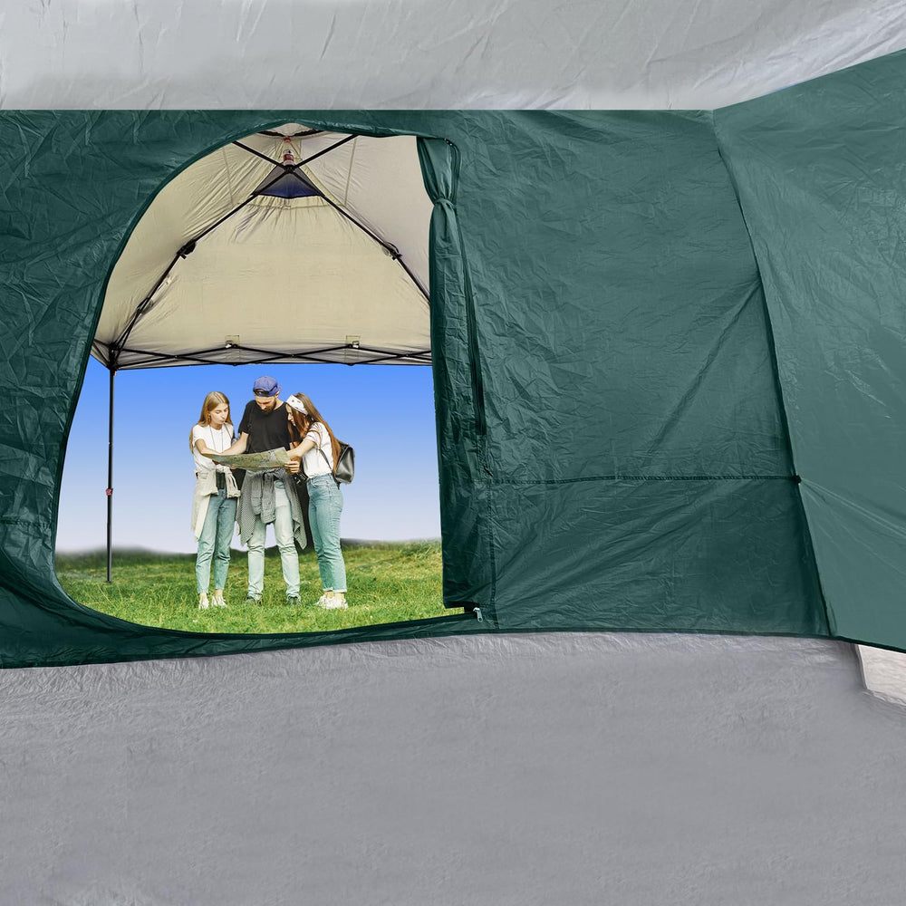 KAMPKEEPER Side Tent rear-window-with-screen promotes ventilation during gatherings.