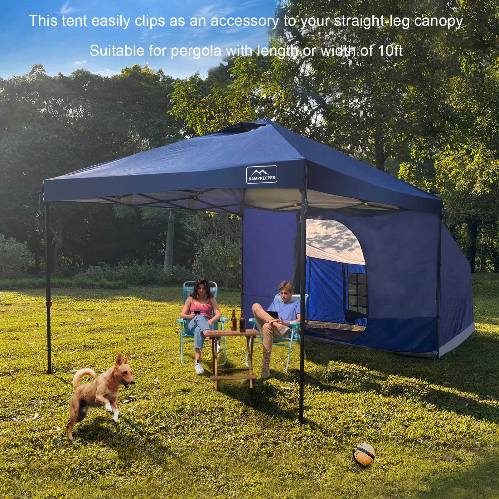 KAMPKEEPER Side Tent rear-window screen for insect protection and ventilation