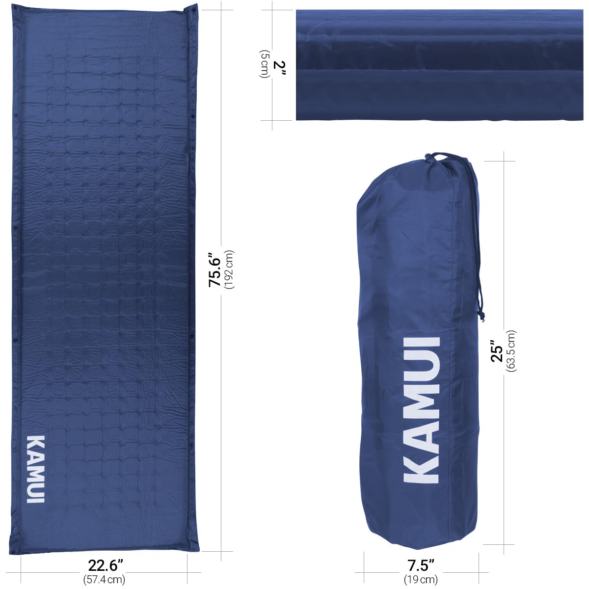 Kamui self-inflating sleeping pad blue inflate view for quick setup