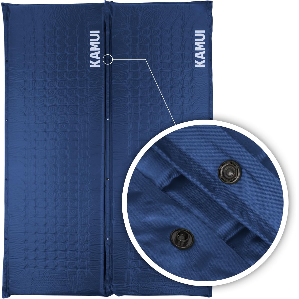 Kamui self-inflating sleeping pad connect horizontal showing family camping compatibility