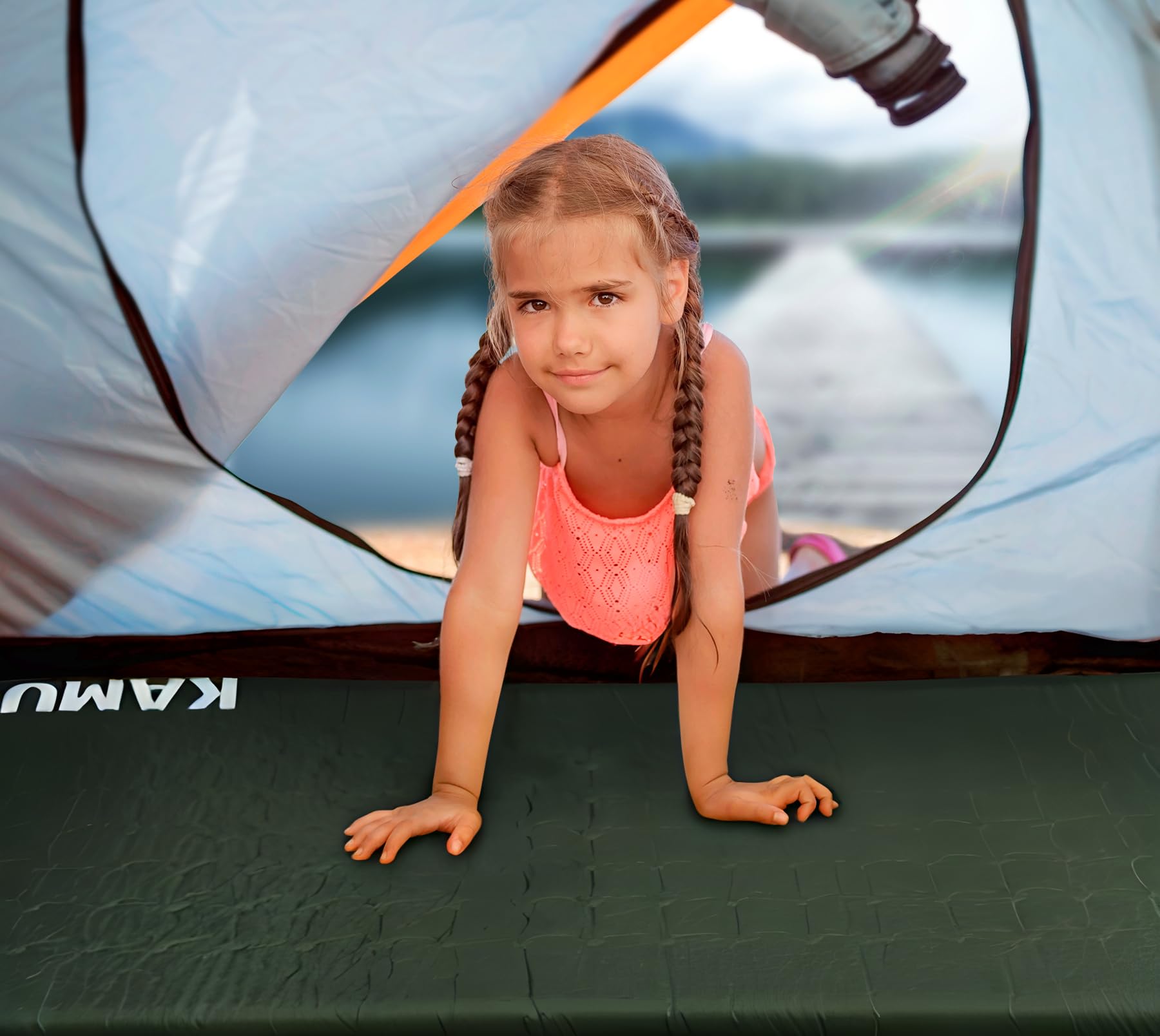 KAMUI sleeping pad-190t-polyester-durability reveals long-lasting fabric.