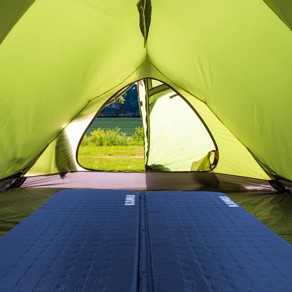 Kamui self-inflating sleeping pad ideal camping setup for car trips