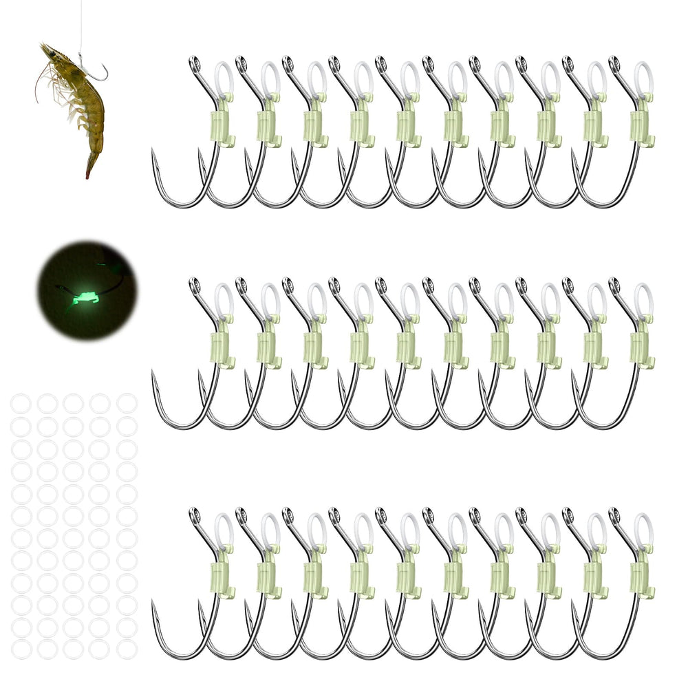 KANAMA Luminous Live Shrimp Hooks packaging, easy-access tackle for quick setups