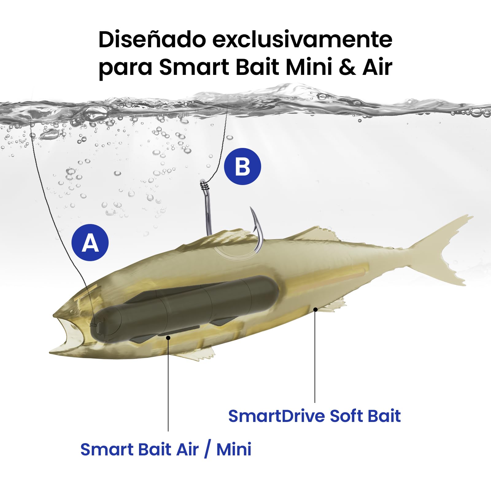 KANAMA SmartDrive Soft Bait Mini realistic scale pattern enhances realism.