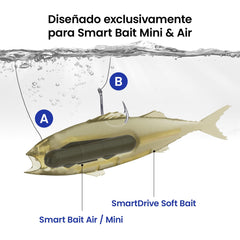 KANAMA SmartDrive Soft Bait Mini realistic scale pattern enhances realism.
