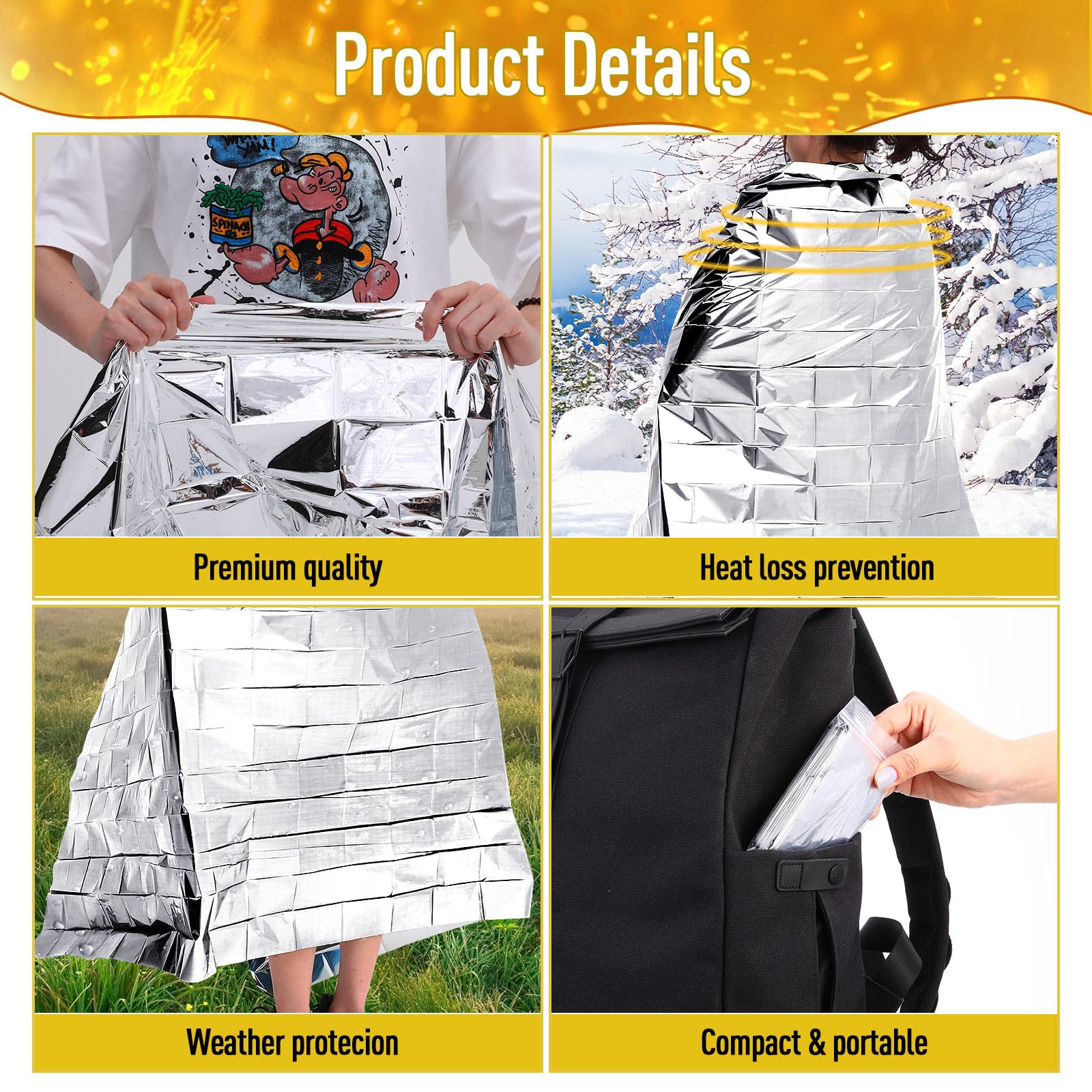 Kanayu emergency foil blanket silver variant offers reflective warmth on demand