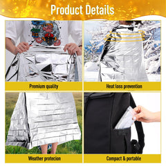 Kanayu emergency foil blanket silver variant offers reflective warmth on demand