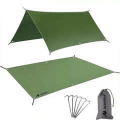 KANCOKIT tent footprint 8x7ft laid under a tent for dry, protected space