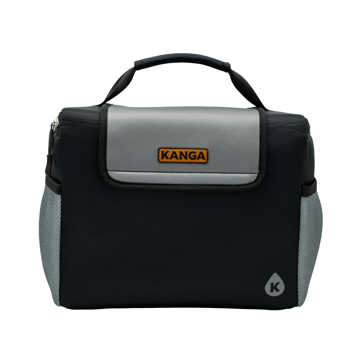 Kanga Brew Box Midnight front view, compact cooler ready for on-the-go lunches.