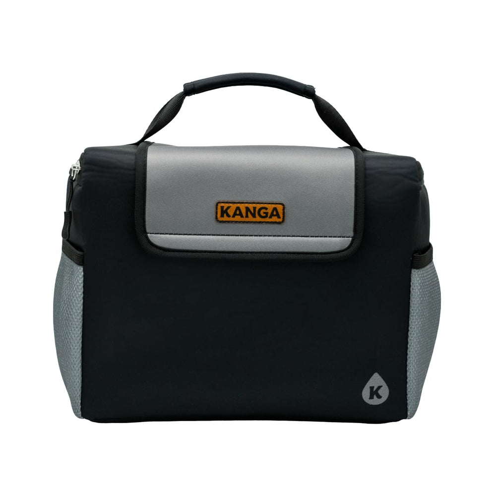 Kanga Brew Box Midnight front view, compact cooler ready for on-the-go lunches.