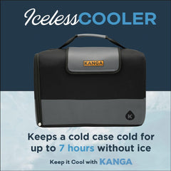 Kanga Kase Mate Midnight cooler side view, showcasing an easy carry design.