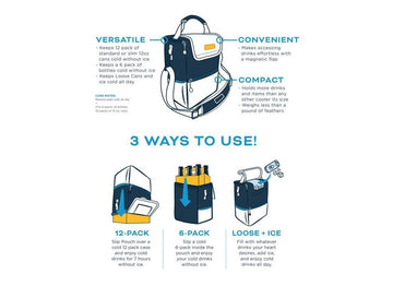 Kanga Pouch Cooler Midnight in use keeping beverages cold during outdoor adventures