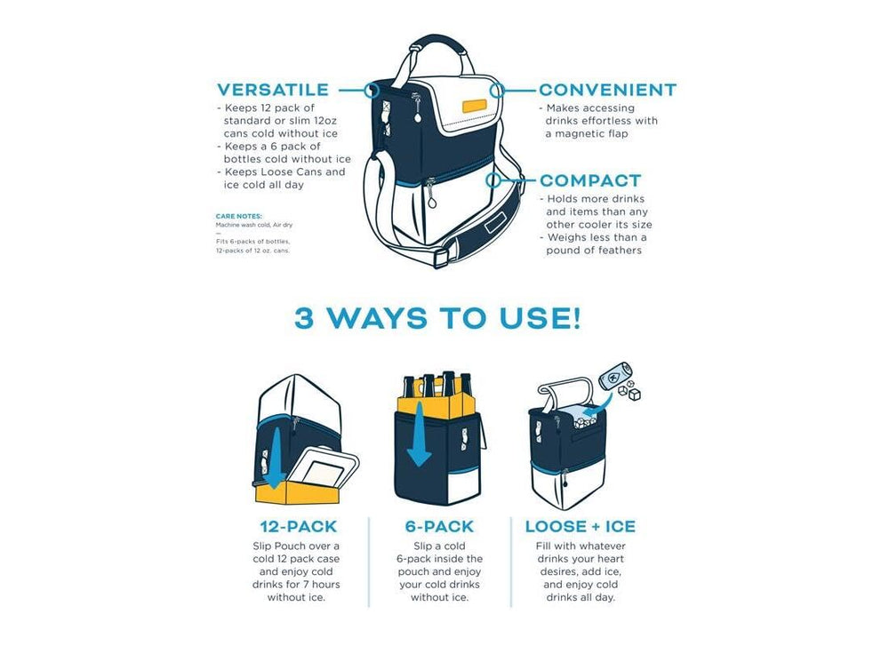 Kanga Pouch Cooler Midnight in use keeping beverages cold during outdoor adventures