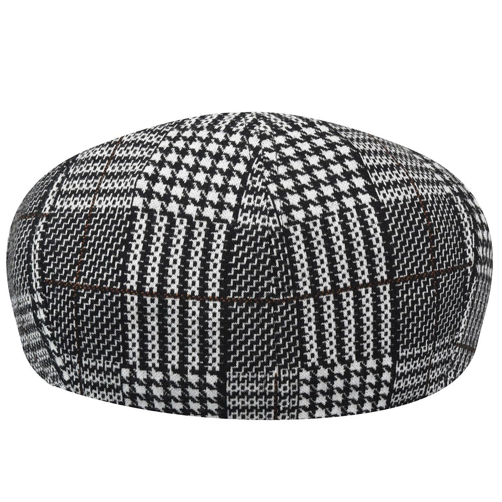 Kangol Pattern Flexfit Cap brim detail, 1 1/4 inch peak for shaded eyes.