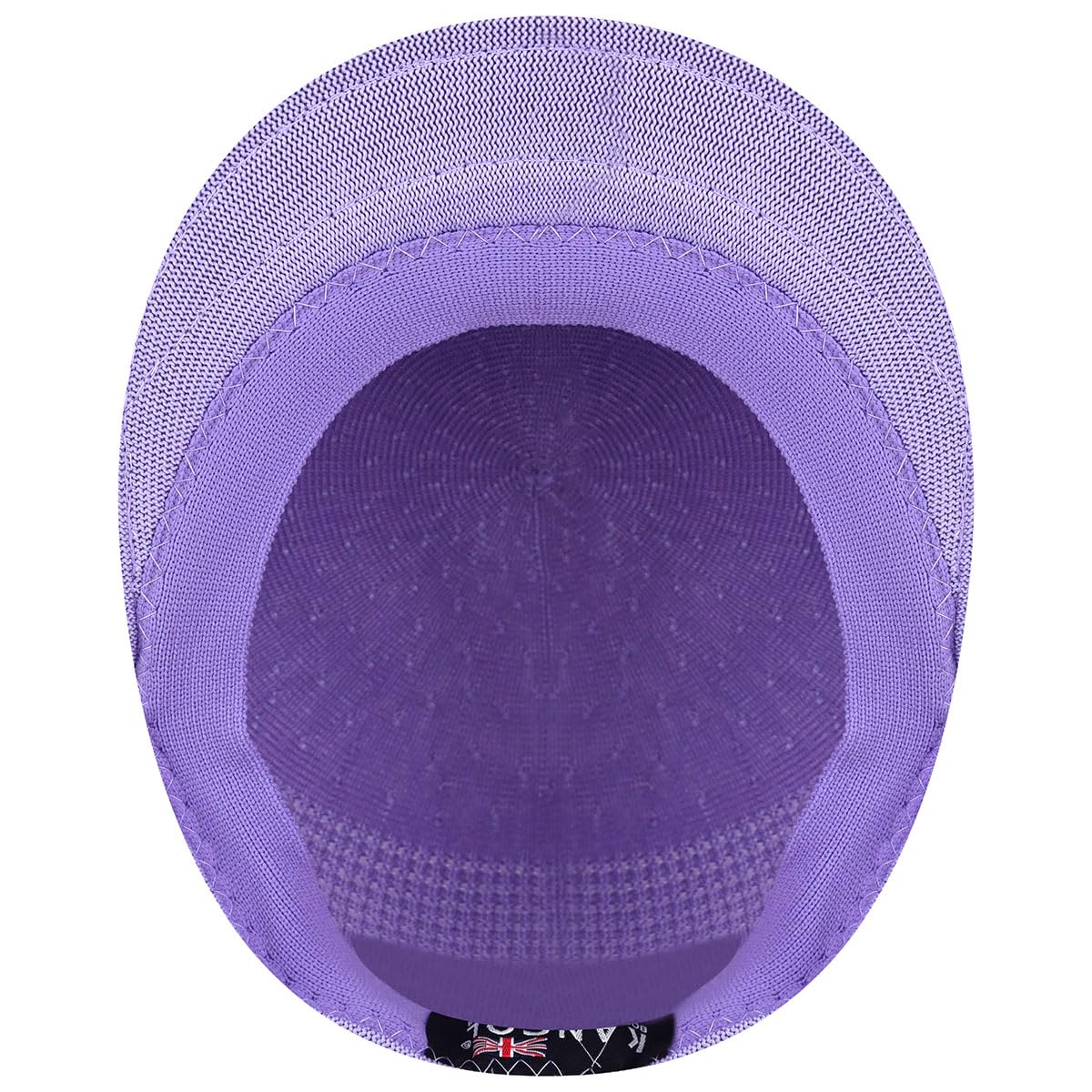 Headband detail showing 100% nylon for cool fit