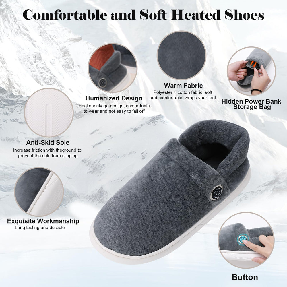 Kannino slippers touch panel shows three temperature settings for customizable comfort.