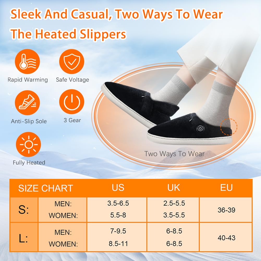 Kannino heated slippers top view emphasizing plush memory foam and warmth