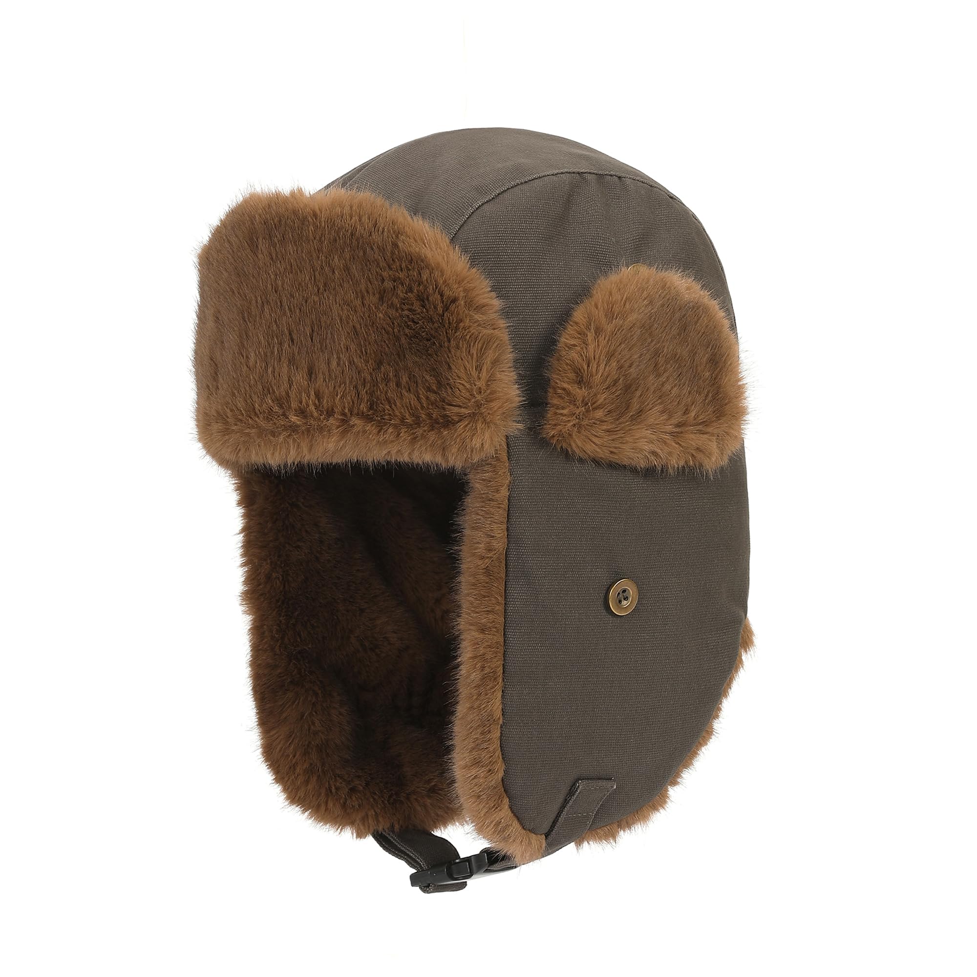 KANUT SPORTS Burnell trapper hat with cotton canvas shell offering reliable winter warmth