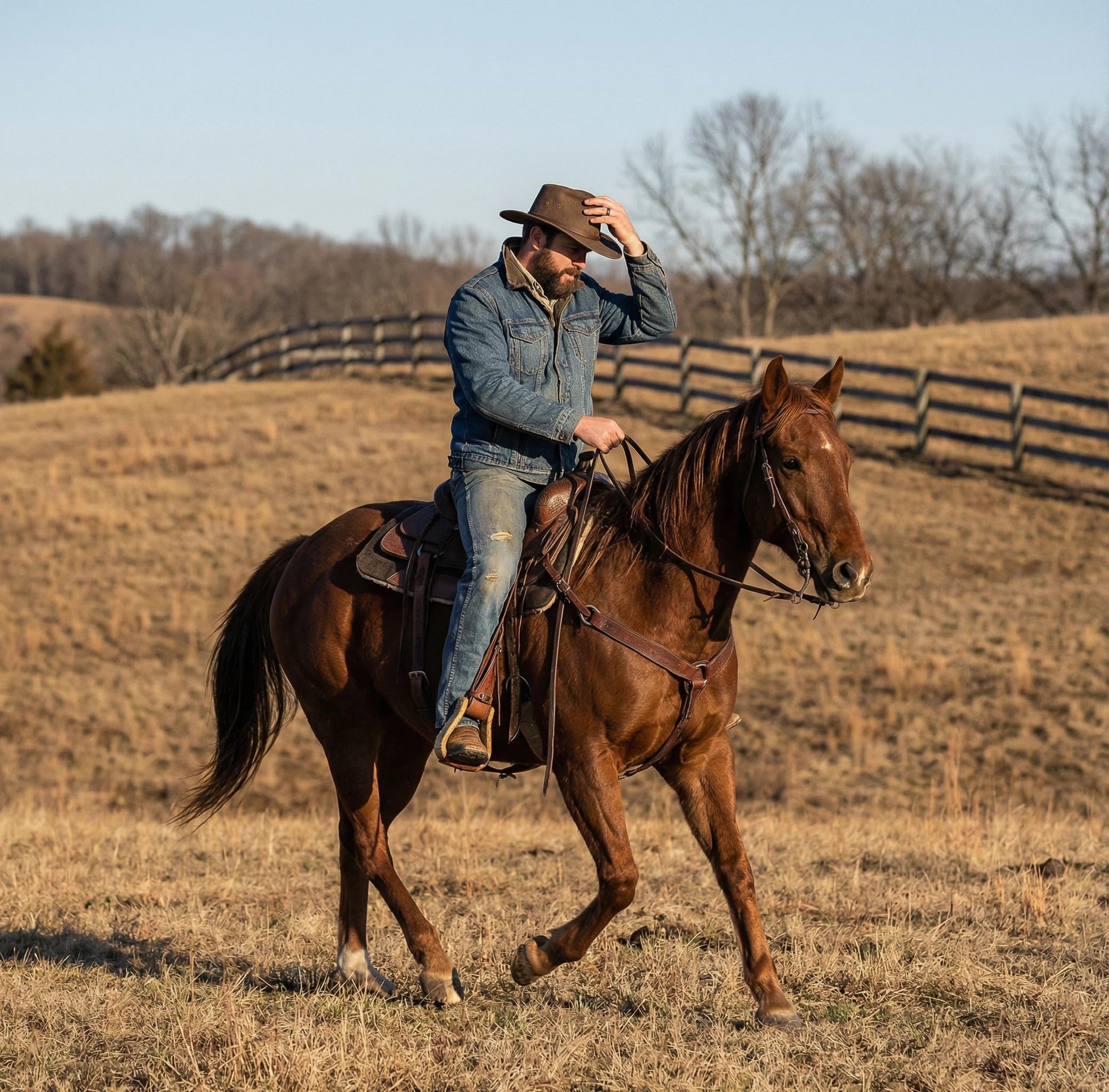 KANUT SPORTS Cumberland Classic Brown Cowboy Hat lined-buffalo-plaid adds western flair and comfort.