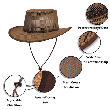 KANUT SPORTS Elias Mesh Breezer Hat adjustable strap ensures secure fit in windy conditions